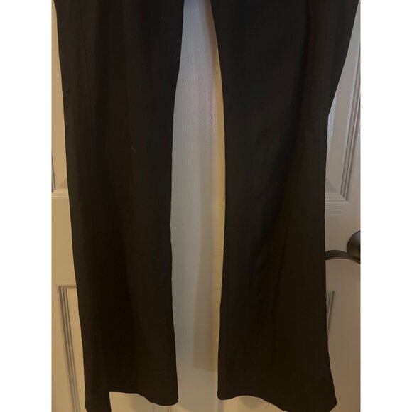 INC International Concepts Black Flare Pants Size 14 Stretch Mid Rise Faux Pocke - Picture 5 of 15